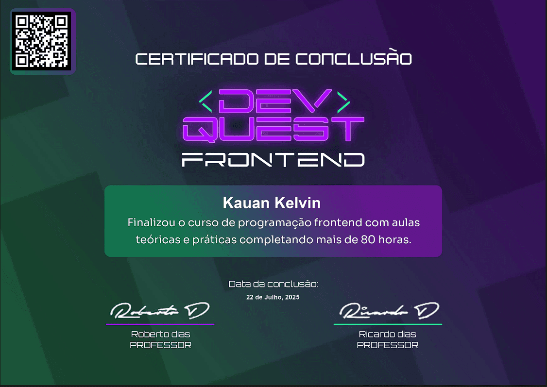 Desenvolvedor Frontend